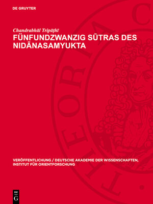 cover image of Fünfundzwanzig Sūtras des Nidānasamyukta
